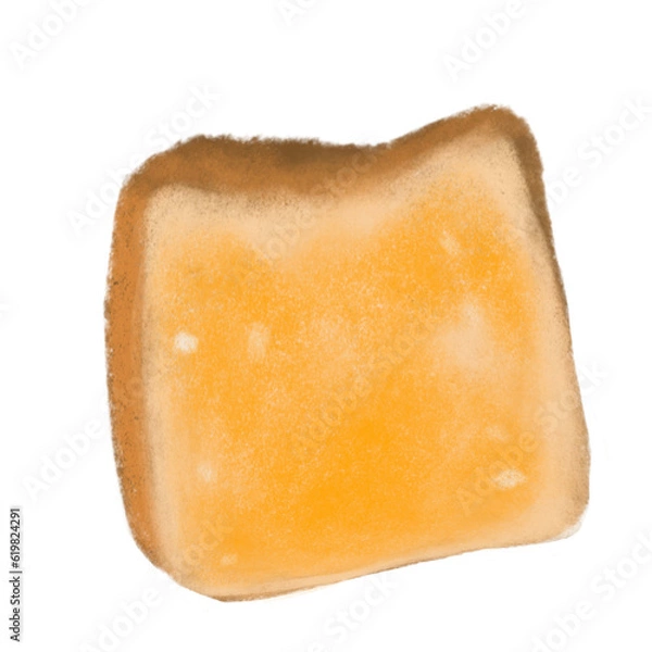 Fototapeta slice of bread on isolated.