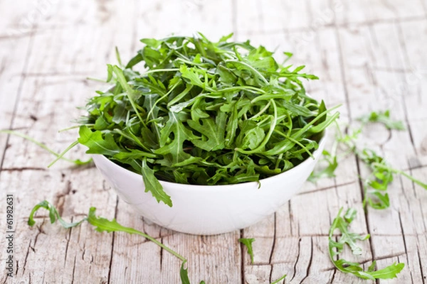 Obraz rukola w misce