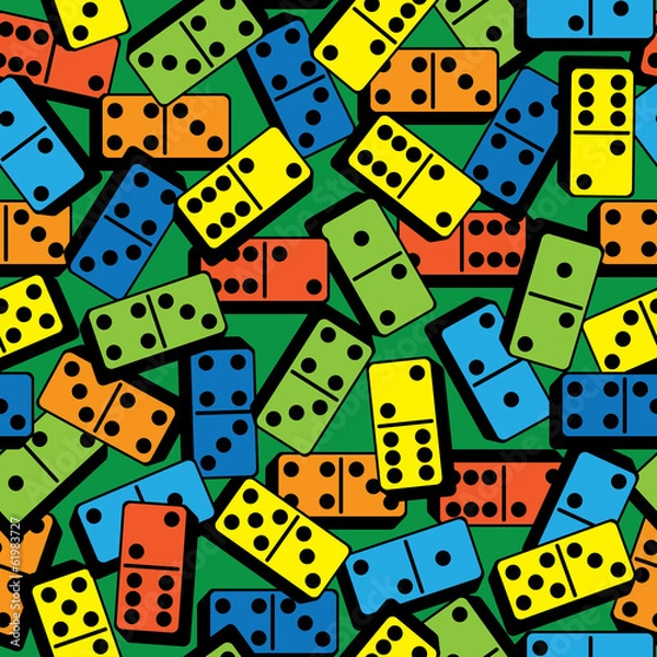 Obraz color domino seamless pattern