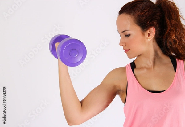 Obraz Mujer practicando pesas