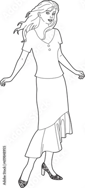 Obraz Drawing of a beautiful woman