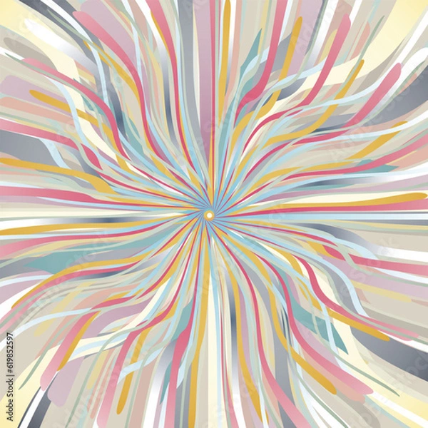 Fototapeta Abstract vector illustration of a series of multi-colored swirls.