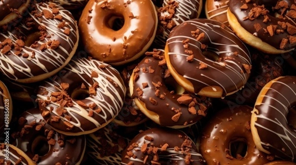 Obraz dounuts with chocolate