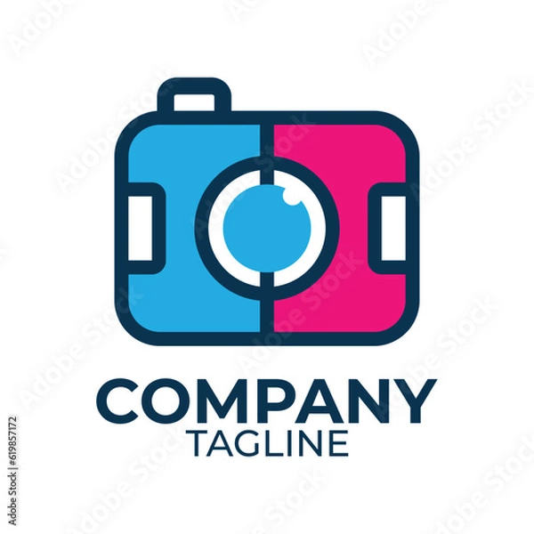 Obraz Football photography logo vector design template