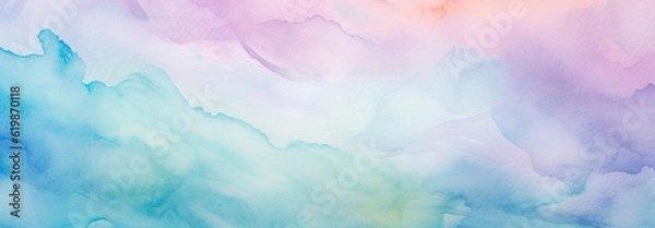 Obraz Watercolor layered abstract background, ai generated