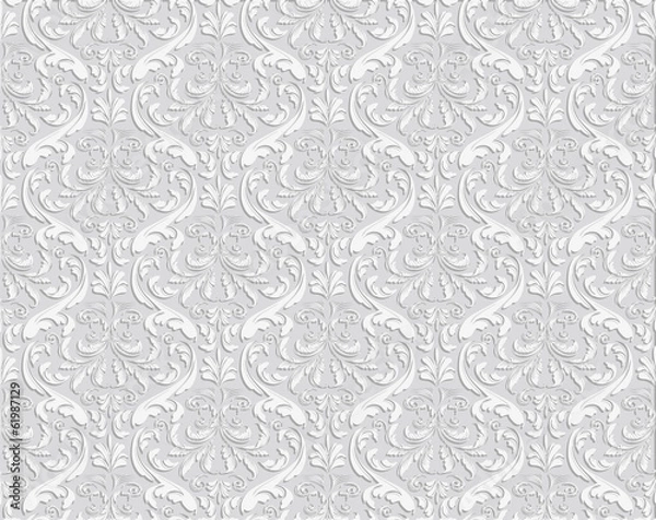 Fototapeta damask seamless pattern