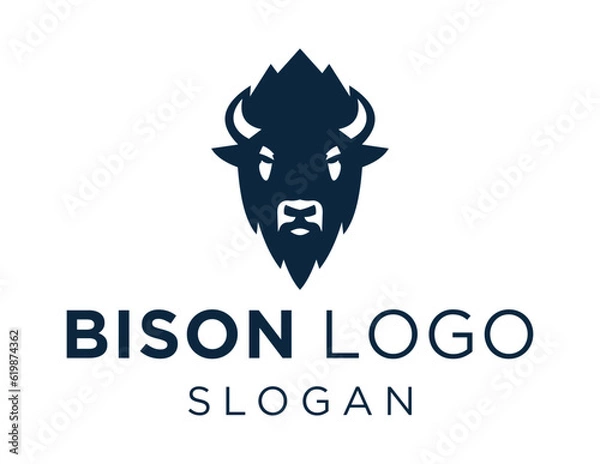 Fototapeta Logo about Bison on a white background. created using the CorelDraw application.