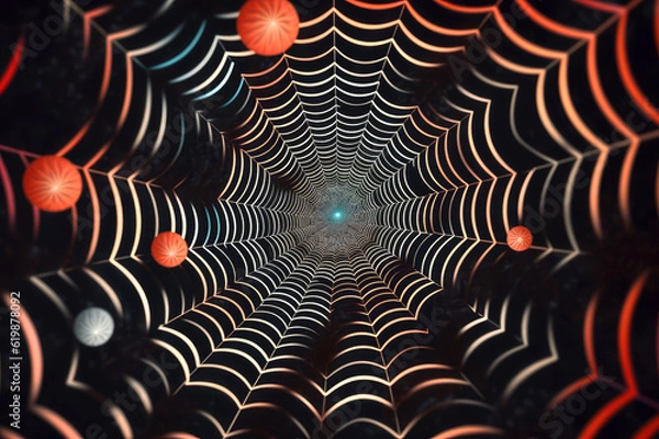 Fototapeta spider web optical illusion