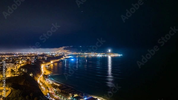 Fototapeta Vista nocturna de Lima
