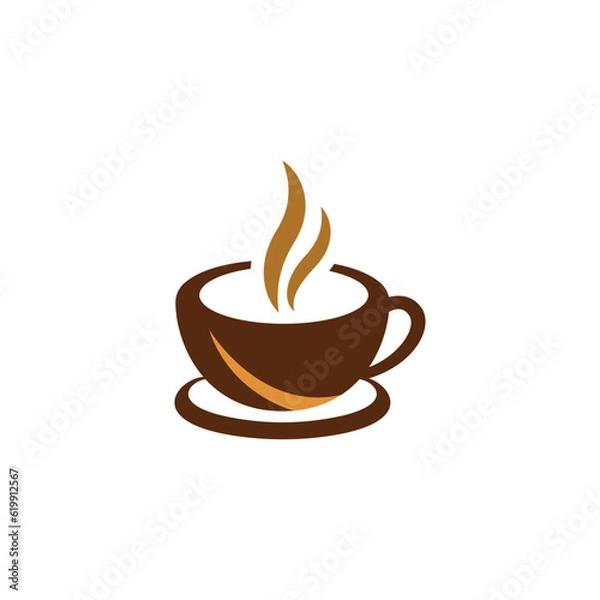 Fototapeta coffee cup icon design vector template