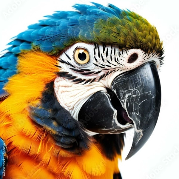 Obraz Portrait of a Blue-Throated Macaw