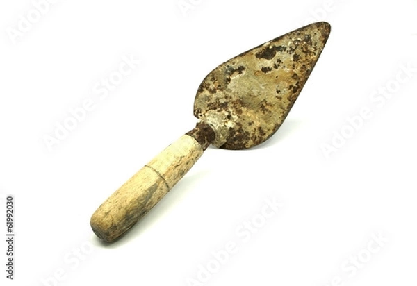 Fototapeta old trowel isolated on white
