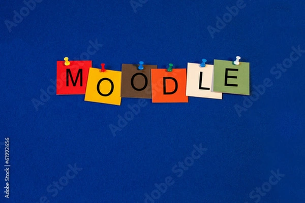 Obraz Moodle, sign series for computers, education, internet and techn