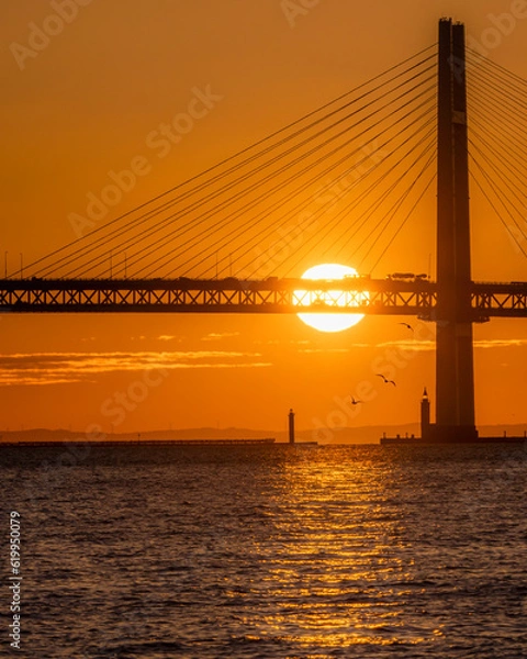 Obraz 横浜ベイブリッジにかかる日の出