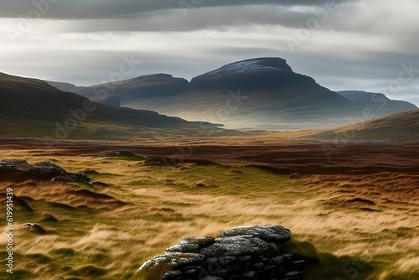 Fototapeta Highland Harmony: A Romantic Rendering of Awe-Inspiring Wilderness