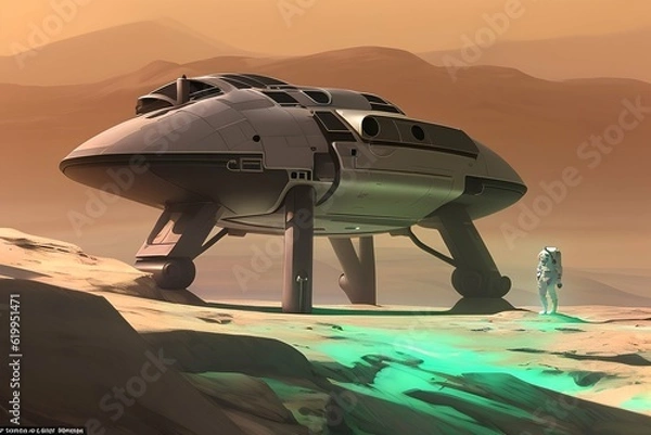 Fototapeta Mars Colony: A Pathway to Space Exploration