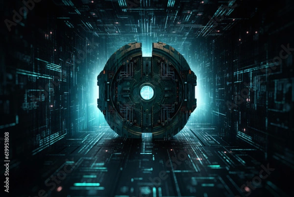 Obraz Futuristic cybersecurity