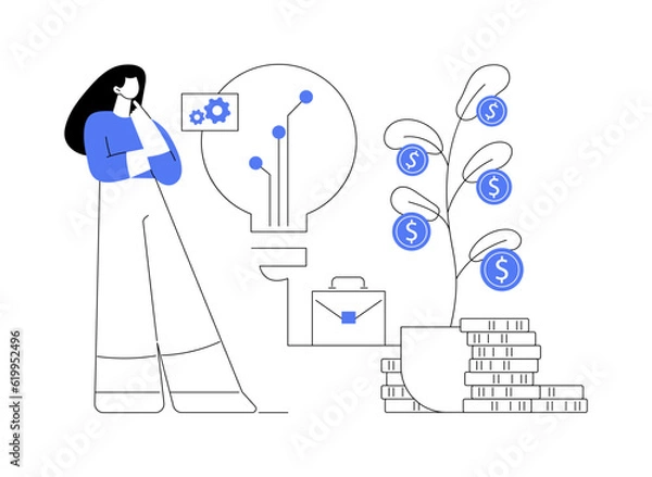 Fototapeta Venture capital abstract concept vector illustration.
