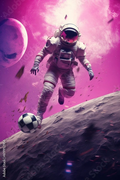 Obraz astronaut and spaceship