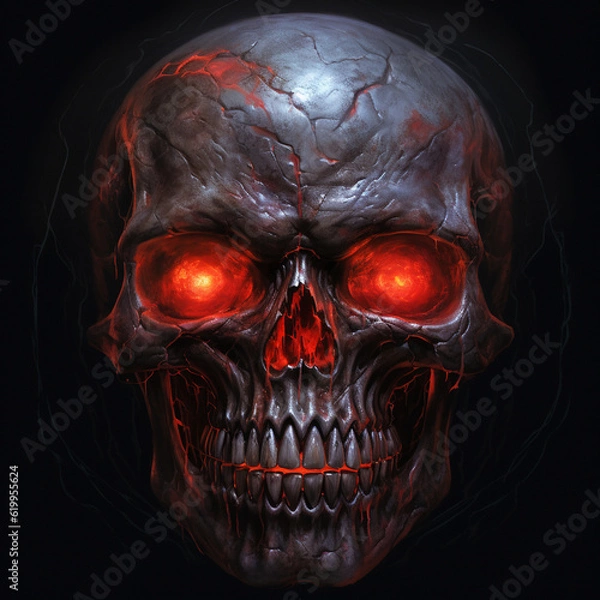 Obraz skull on black