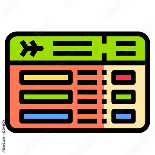 Obraz Boarding Pass Collection Set. 