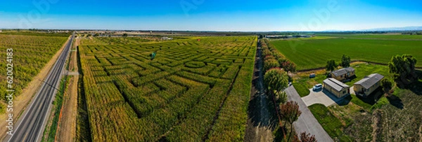 Obraz World's Largest Corn Maze aerial