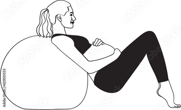 Fototapeta Pregnant Woman Yoga