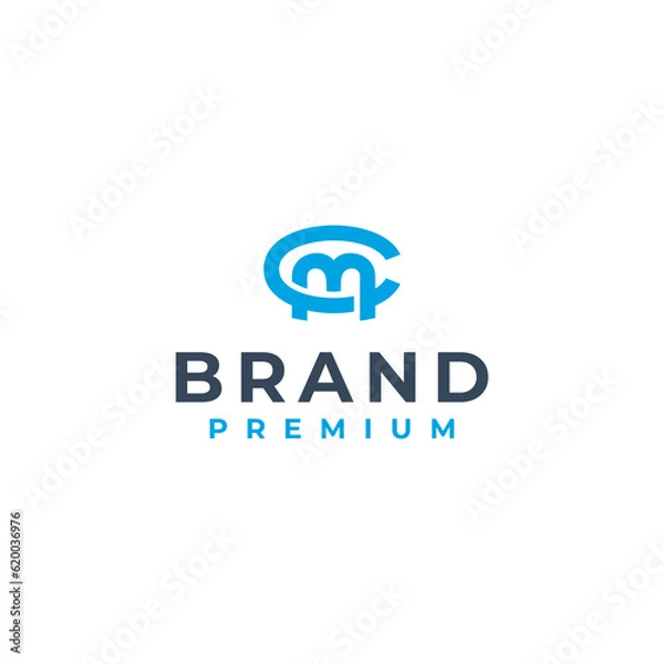 Obraz initial letter cm mc monogram logo design