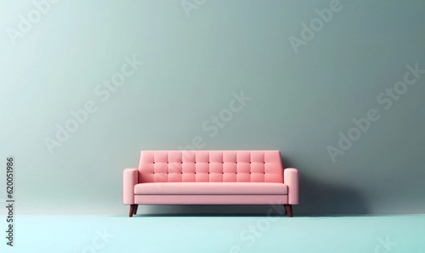 Fototapeta red sofa in a room
