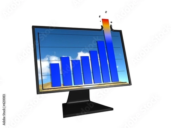 Obraz chart trending up dynamically