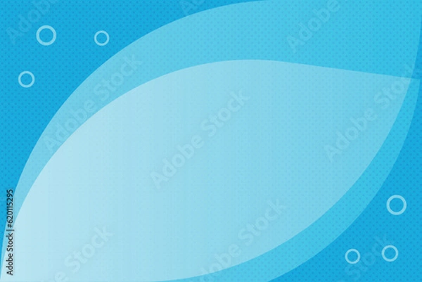 Fototapeta Abstract blue water droplets background with copy space, vector illustration.