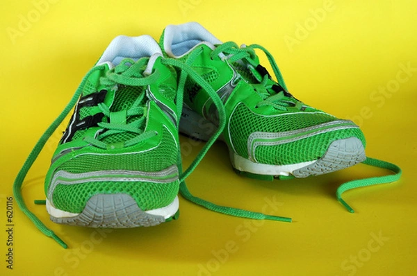 Obraz zielone buty do biegania