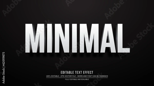 Obraz Editable text effect minimalist style