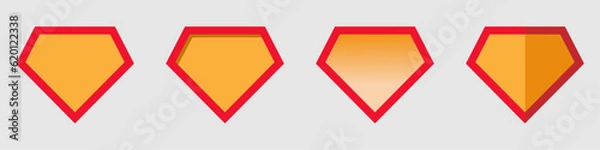 Obraz Comic hero vector icons set