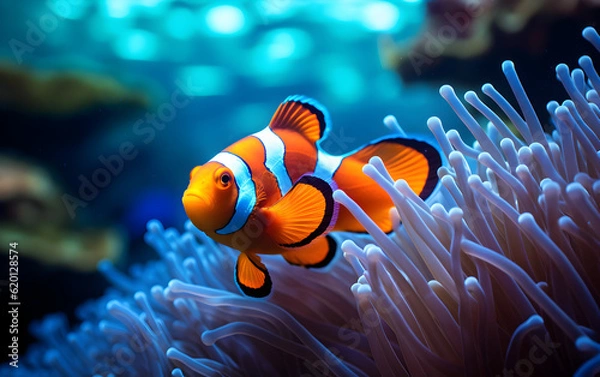 Fototapeta clown fish with anemone