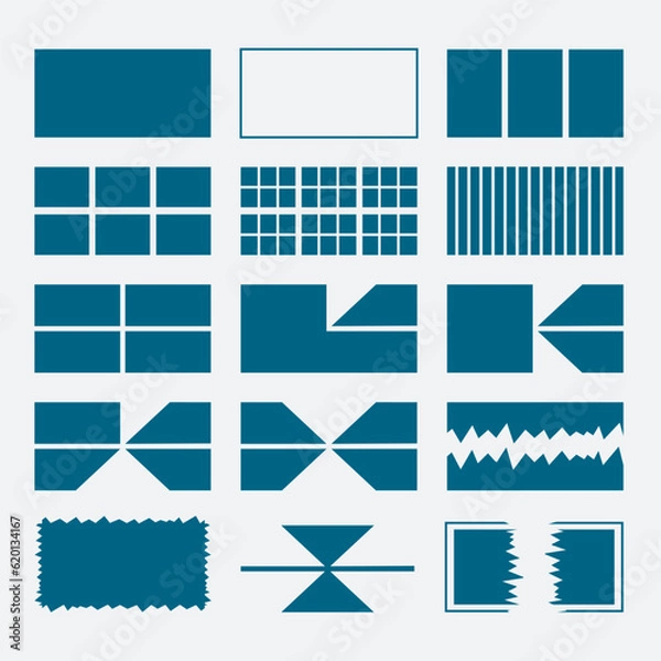 Obraz rectangle set template design vector