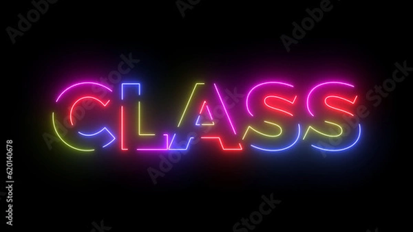 Obraz Class colored text. Laser vintage effect