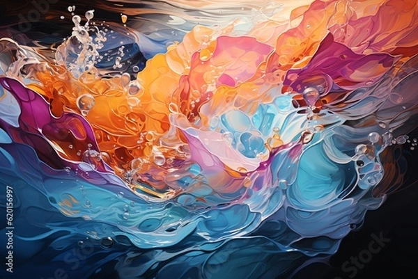 Obraz Colorful abstract water background