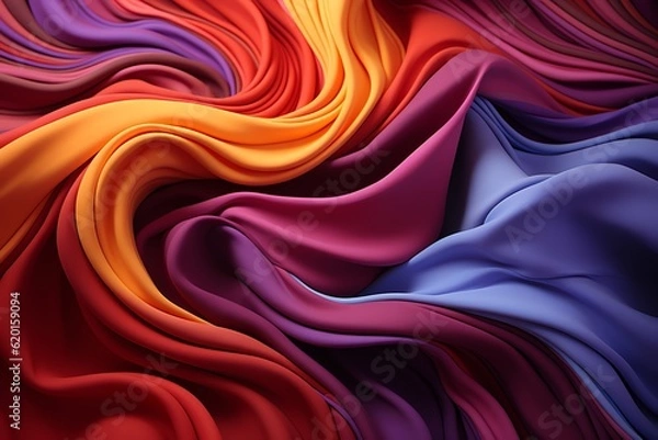 Obraz vibrant flowing cloth fabric background