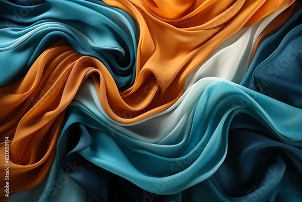 Obraz vibrant flowing cloth fabric background