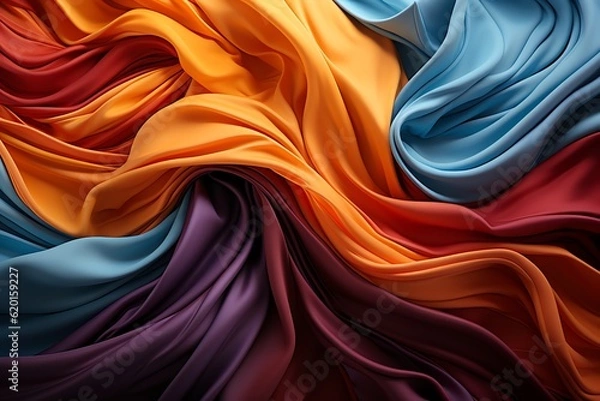 Obraz vibrant flowing cloth fabric background