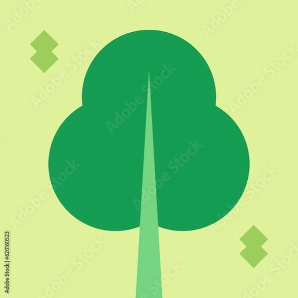 Obraz Simple Light Green Leaf Tree