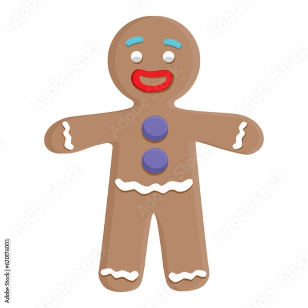 Fototapeta Vector image of a gingerbread man