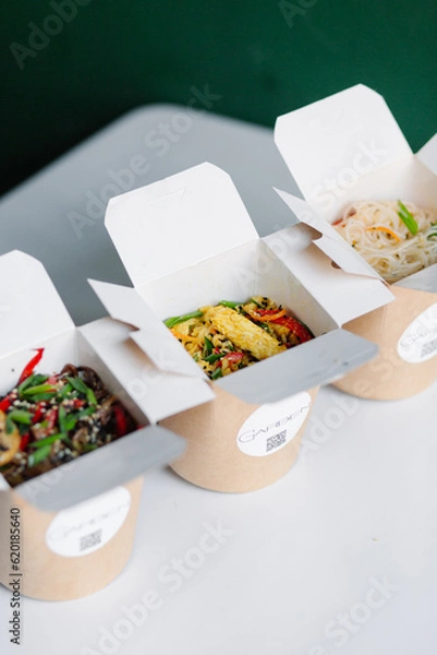 Obraz wok noodle set