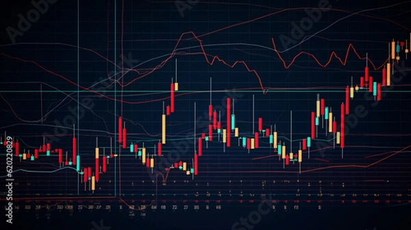 Obraz Online Trading Platform: Digital Stock Market Illustration