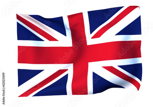Fototapeta 風に揺れるイギリスの国旗