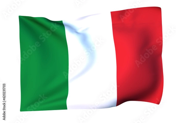 Fototapeta 風に揺れるイタリアの国旗