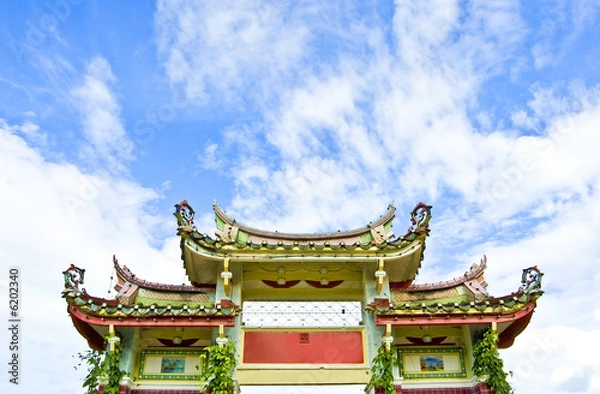 Obraz Typical Asian Chinese temple roof architecture