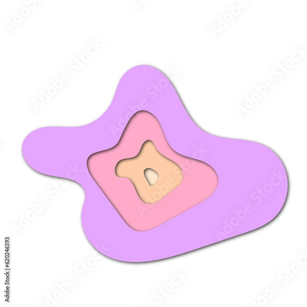 Obraz Colorful 3D Abstract Paper Cut Doodle Art