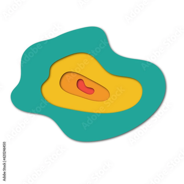 Obraz Colorful 3D Abstract Paper Cut Doodle Art